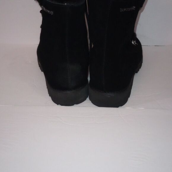 🆕🥾Bearpaw Alisa Suede Shearling Boots - Black, Sz 8 - Picture 6 of 8